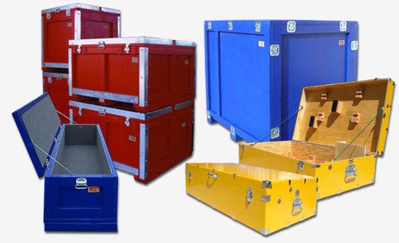 shipping crate reusable painted boxes