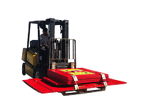 forklift holding wooden container wooden container supported by forklift
