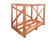 wood slat shipping crate