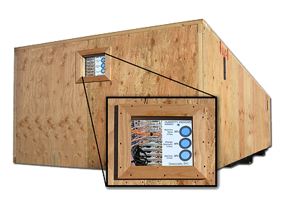 shipping crates observation port