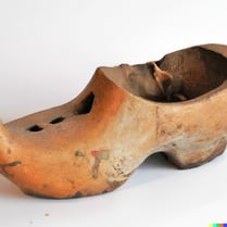 DALL·E 2024-02-29 11.26.05 - wooden shoe 10th-18th century europe