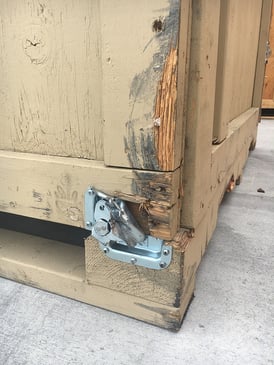 trade show crate damaged