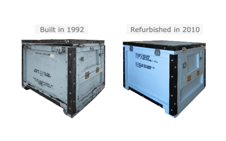 reusable crates refurbished