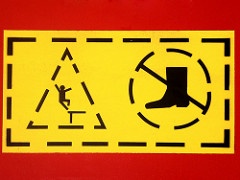 stencil cut in house for crate marking