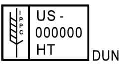 ISPM 15 stamp for dunnage